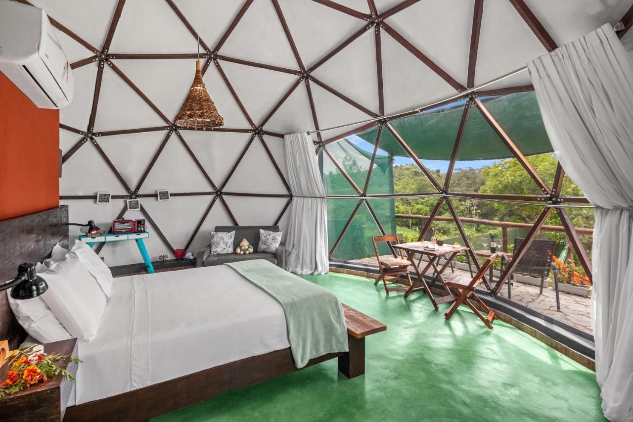 Glamping Serra Da Canastra - Casinha De Hortela - Domo Embauba Delfinópolis Exteriér fotografie