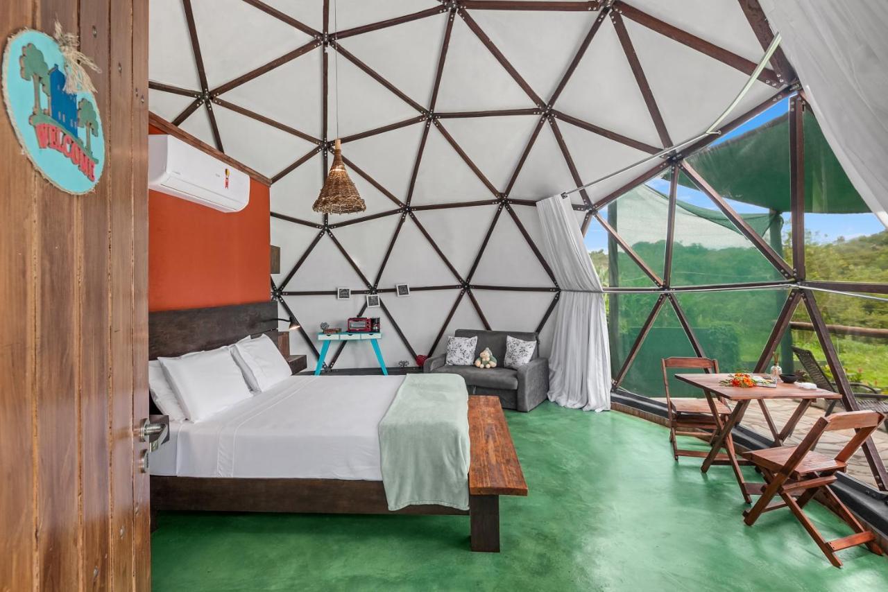 Glamping Serra Da Canastra - Casinha De Hortela - Domo Embauba Delfinópolis Exteriér fotografie